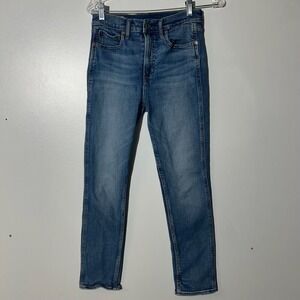GAP Vintage Slim High Rise Blue Washed Denim Jeans Stretch Women's 27 4R